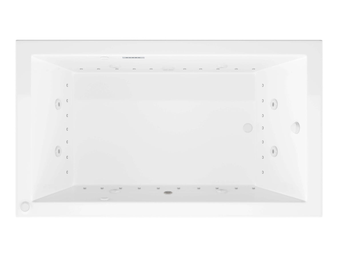 Atlantis Whirlpools Venetian Deluxe Series 30 x 60in. Air and Whirlpool Jetted Bathtub in White up view