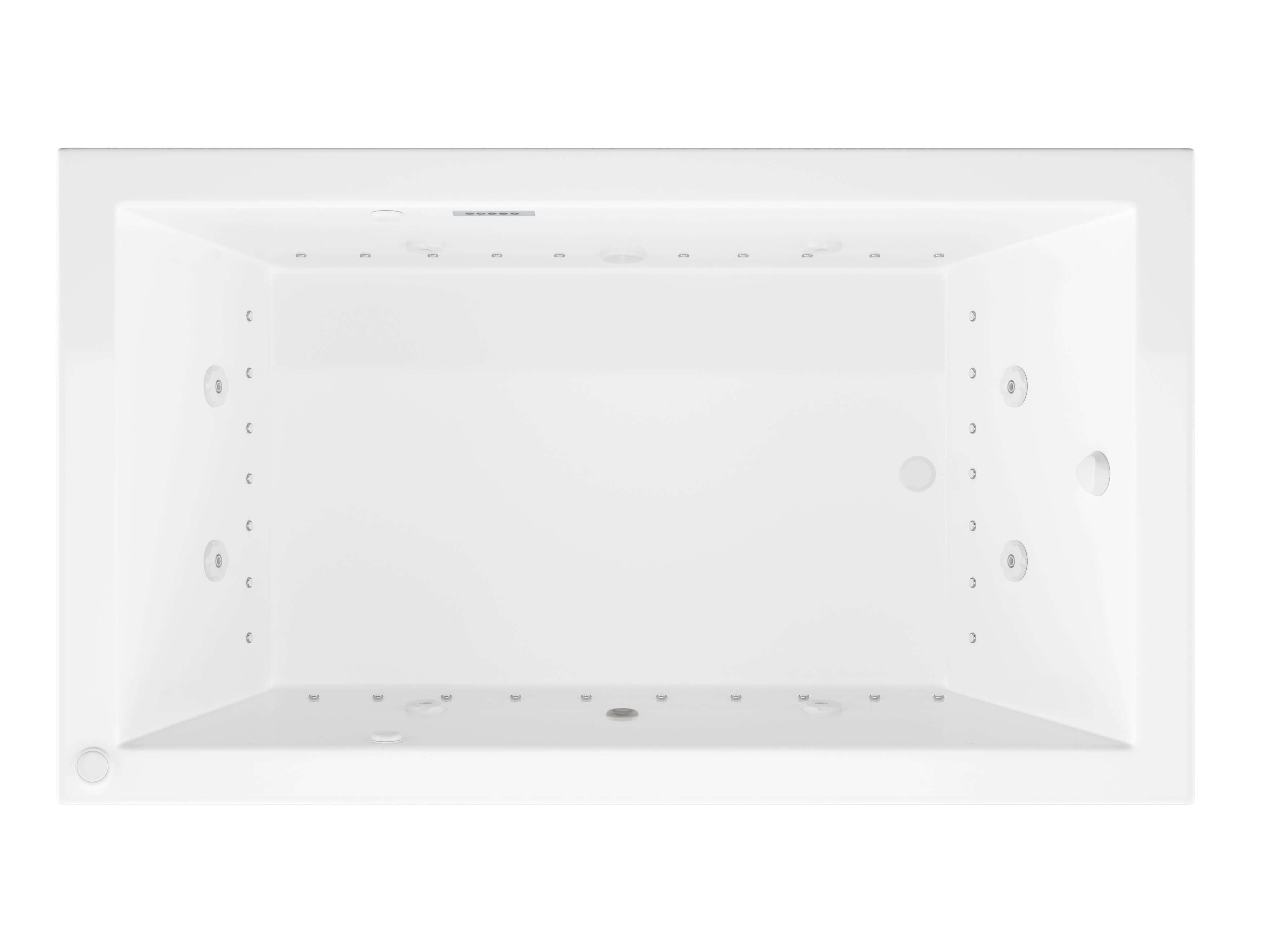 Atlantis Whirlpools Venetian Deluxe Series 30 x 60in. Air and Whirlpool Jetted Bathtub in White up view