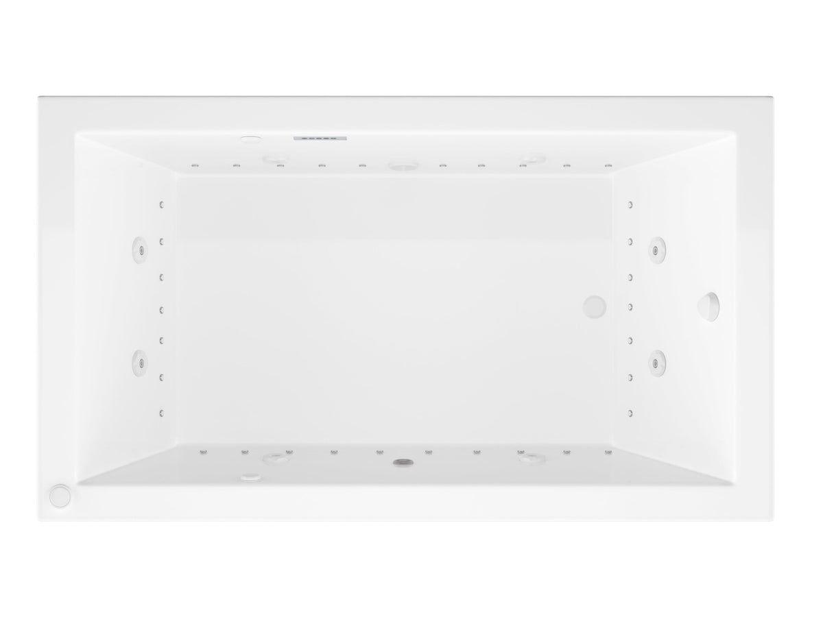 Atlantis Whirlpools Venetian Deluxe Series 35.5 x 59.375in. Air and Whirlpool Jetted Bathtub in White