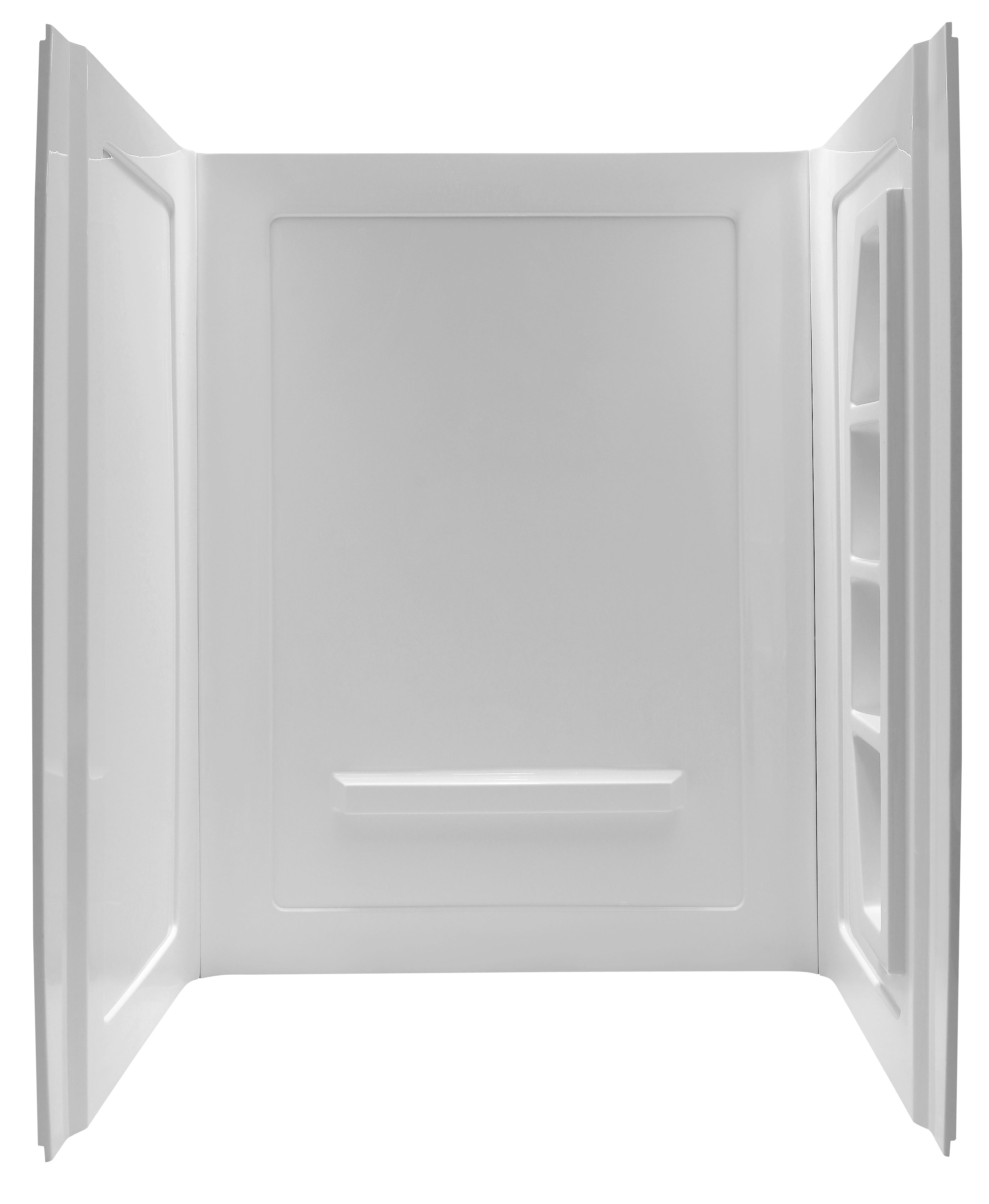Forum 60 in. x 36 in. x 74 in. 3-piece DIY Friendly Alcove Shower Surround in White