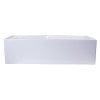 ALFI brand AB3618DB-W  36" White Smooth Apron Thick Wall Fireclay Double Bowl Farm Sink