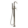 ALFI brand AB2534-BN Brushed Nickel Single Lever Floor Mounted Tub Filler Mixer w Hand Held Shower Head