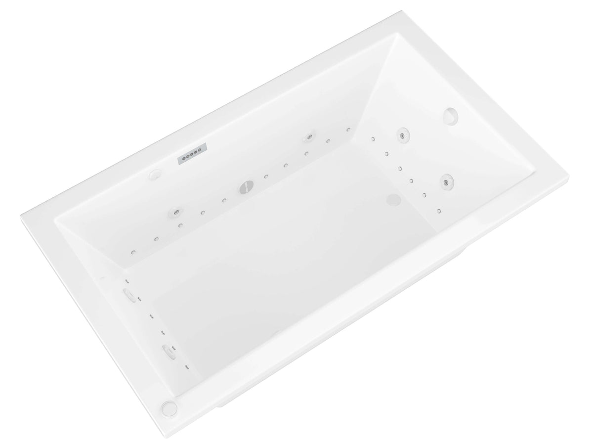 Atlantis Whirlpools Venetian Deluxe Series 30 x 60in. Air and Whirlpool Jetted Bathtub in White up view