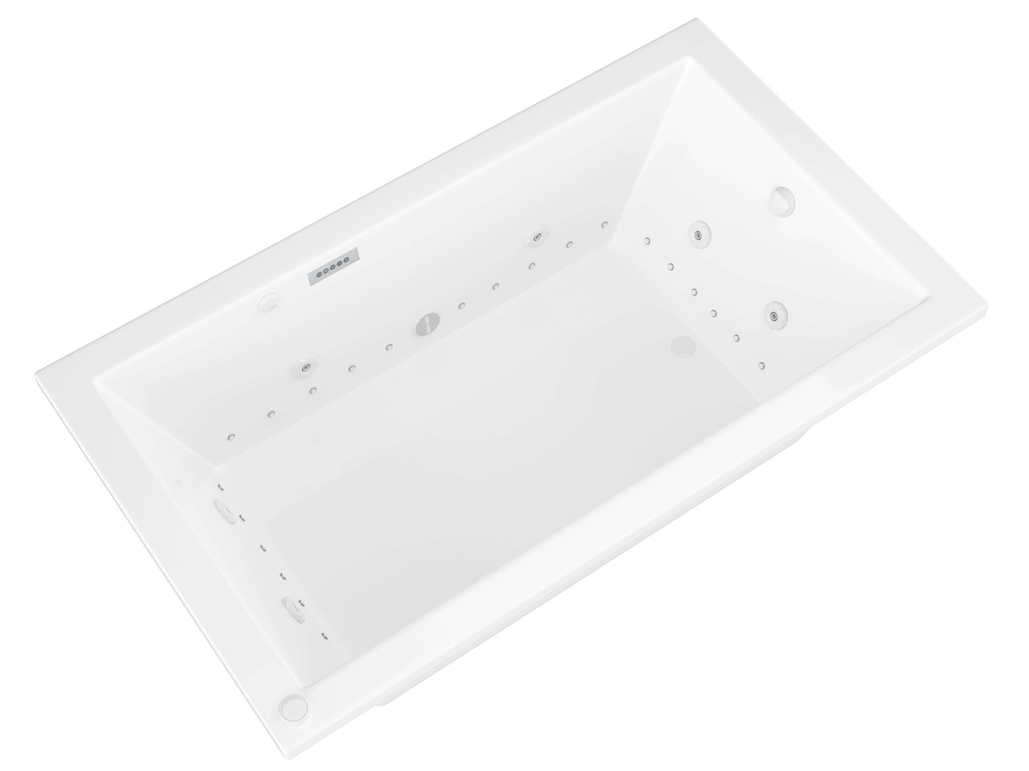 Atlantis Whirlpools Venetian Deluxe Series 30 x 60in. Air and Whirlpool Jetted Bathtub in White up view