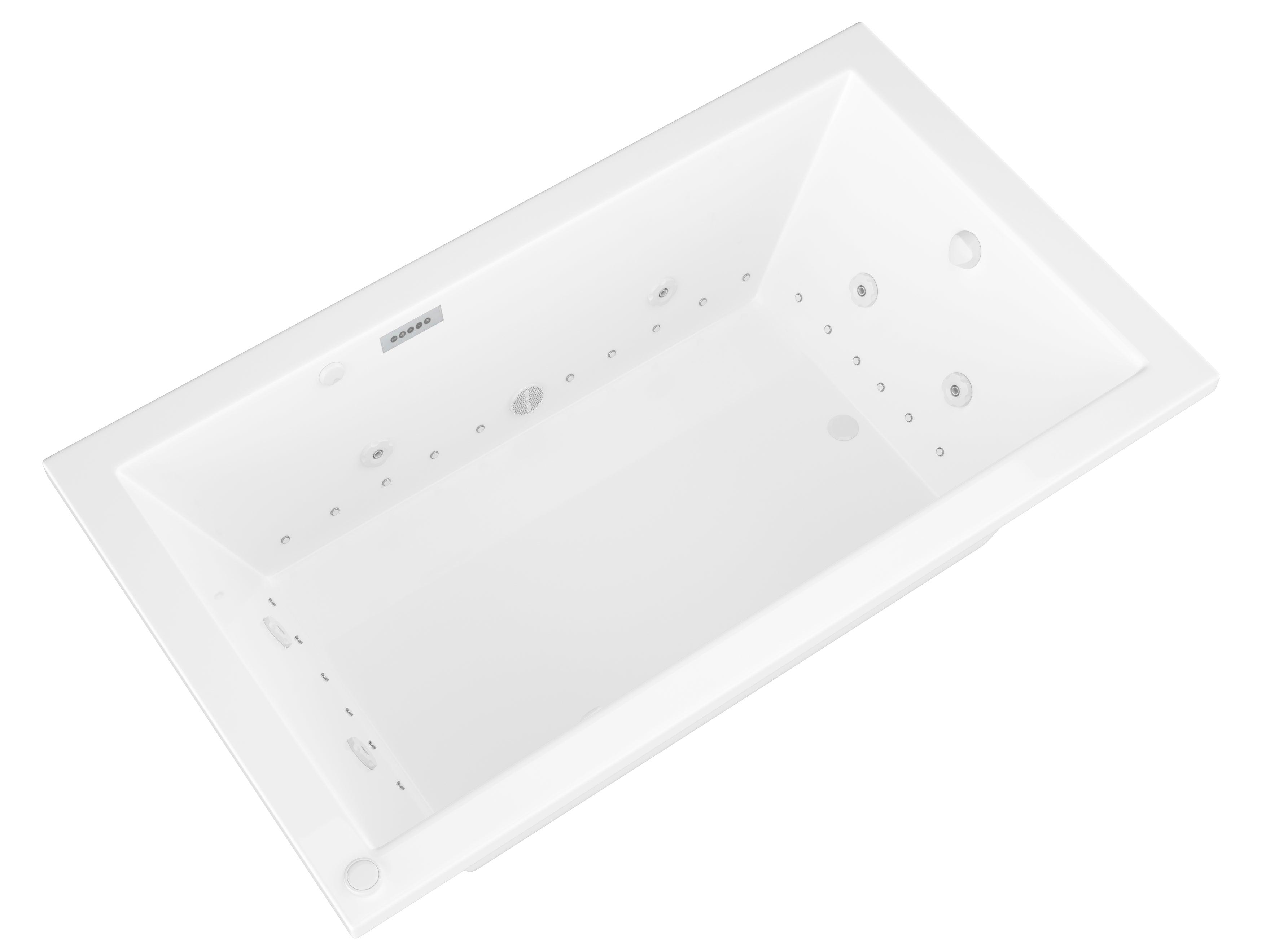 Atlantis Whirlpools Venetian Deluxe 35.625 x 66in Air & Whirlpool Jetted Bathtub – Dual Therapy
