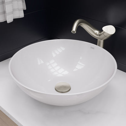 EAGO BA351  18" Oval Ceramic above mount Bathroom Basin Vessel Sink