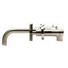 ALFI brand AB1035-BN Brushed Nickel 8" Widespread Wall-Mounted Cross Handle Faucet