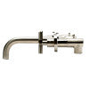 Load image into Gallery viewer, ALFI brand AB1035-BN Brushed Nickel 8&quot; Widespread Wall-Mounted Cross Handle Faucet