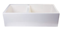 Load image into Gallery viewer, ALFI brand AB3618DB-B  36&quot; Biscuit Smooth Apron Thick Wall Fireclay Double Bowl Farm Sink