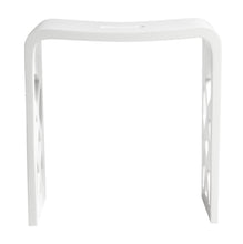 Load image into Gallery viewer, ALFI brand ABST88 Designer White Matte Solid Surface Resin Bathroom / Shower Stool