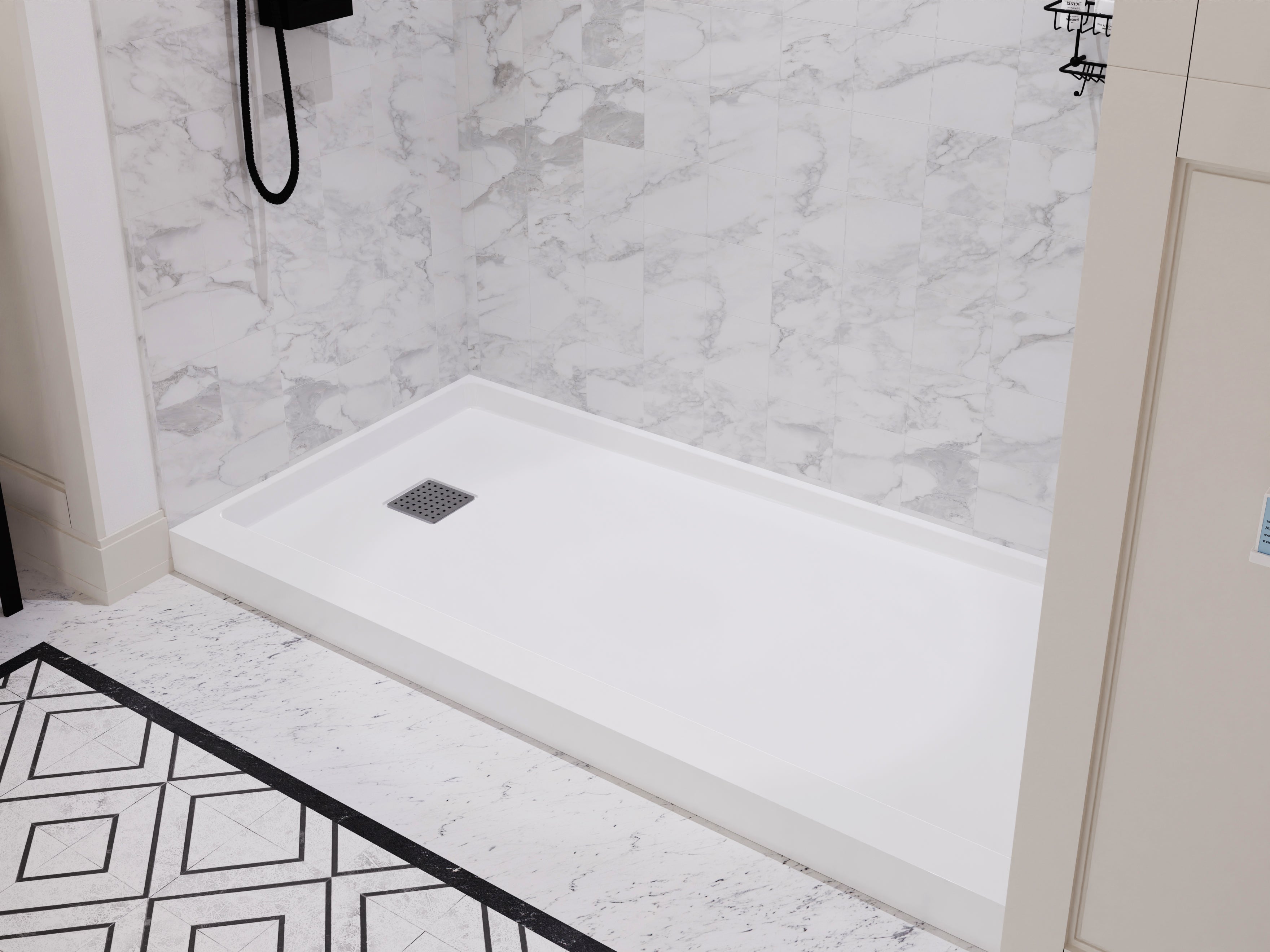 ALEXANDER 60 in. x 30 in. Center Drain Shower Base