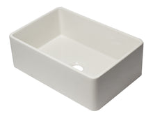 Load image into Gallery viewer, ALFI brand AB3020SB-B 30 inch Biscuit Reversible Single Fireclay Farmhouse Kitchen Sink