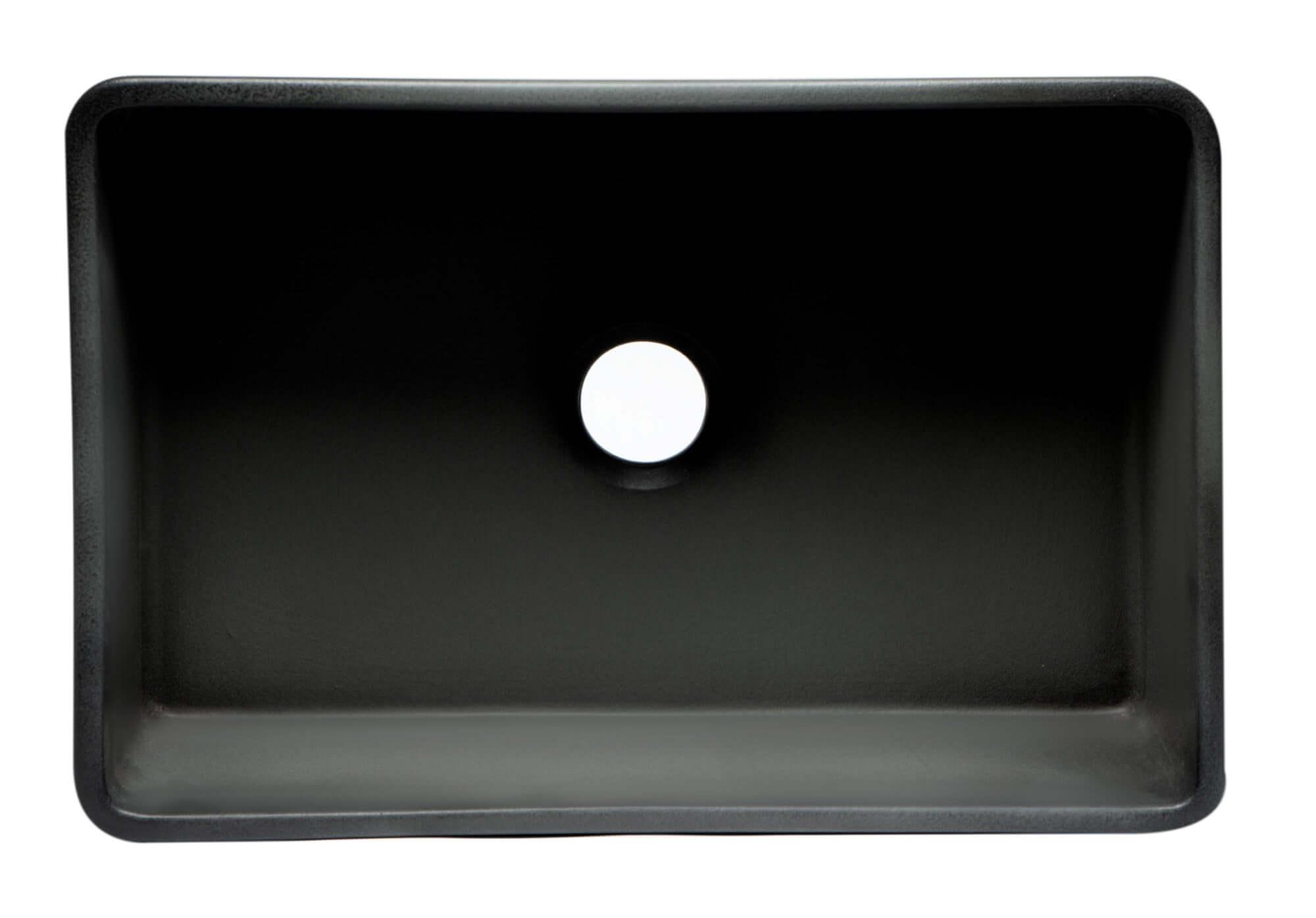 ALFI brand ABCO3020SB Concrete Color 30 inch Reversible Single Fireclay Farmhouse Kitchen Sink