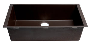 ALFI brand AB3020UM-C Chocolate 30" Undermount Single Bowl Granite Composite Kitchen Sink