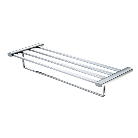 ALFI brand AB9539-PC Polished Chrome 24 inch Towel Bar & Shelf Bathroom Accessory