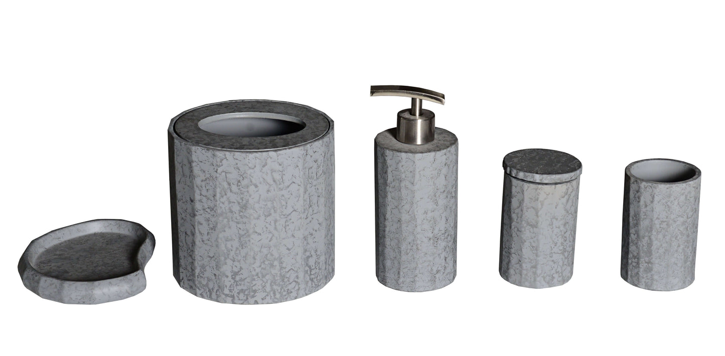 ALFI brand ABCO1022 5 Piece Solid Concrete Bathroom Accessory Set