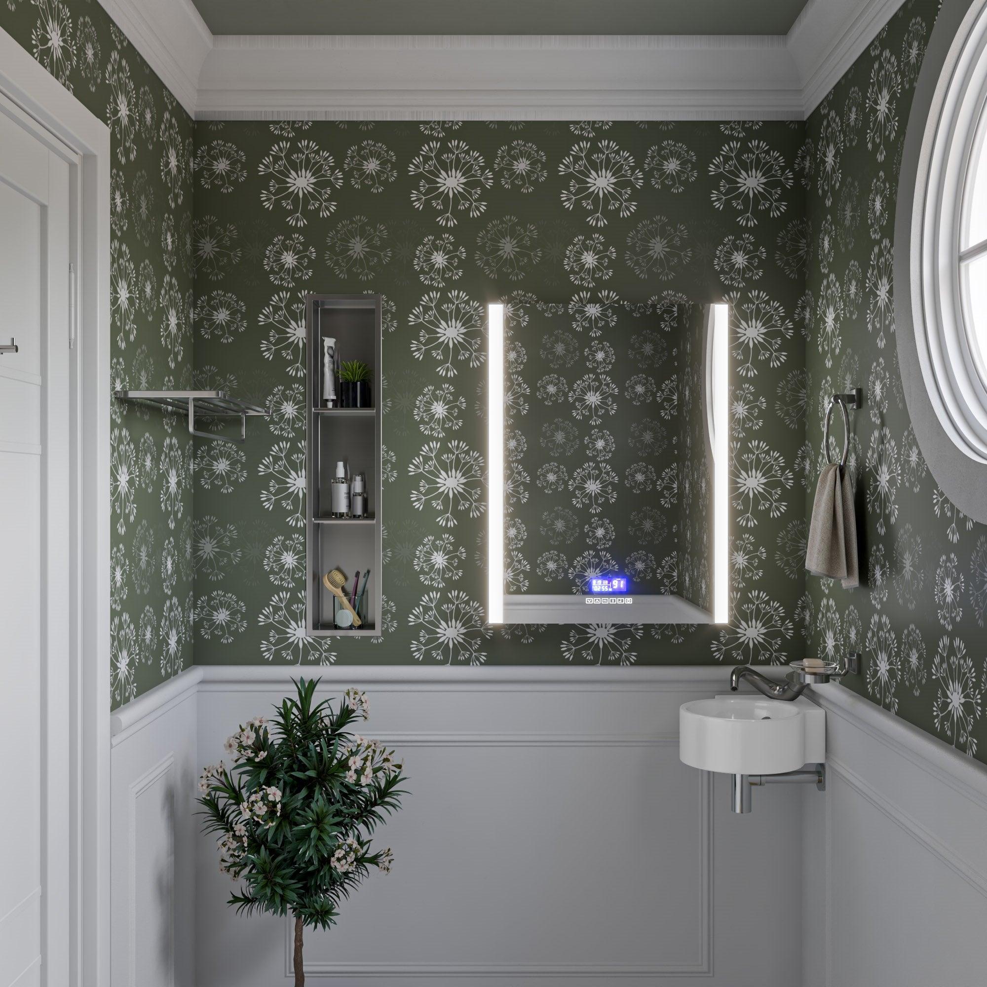 ALFI brand ABC121 White 17" Tiny Corner Wall Mounted Ceramic Sink with Faucet Hole