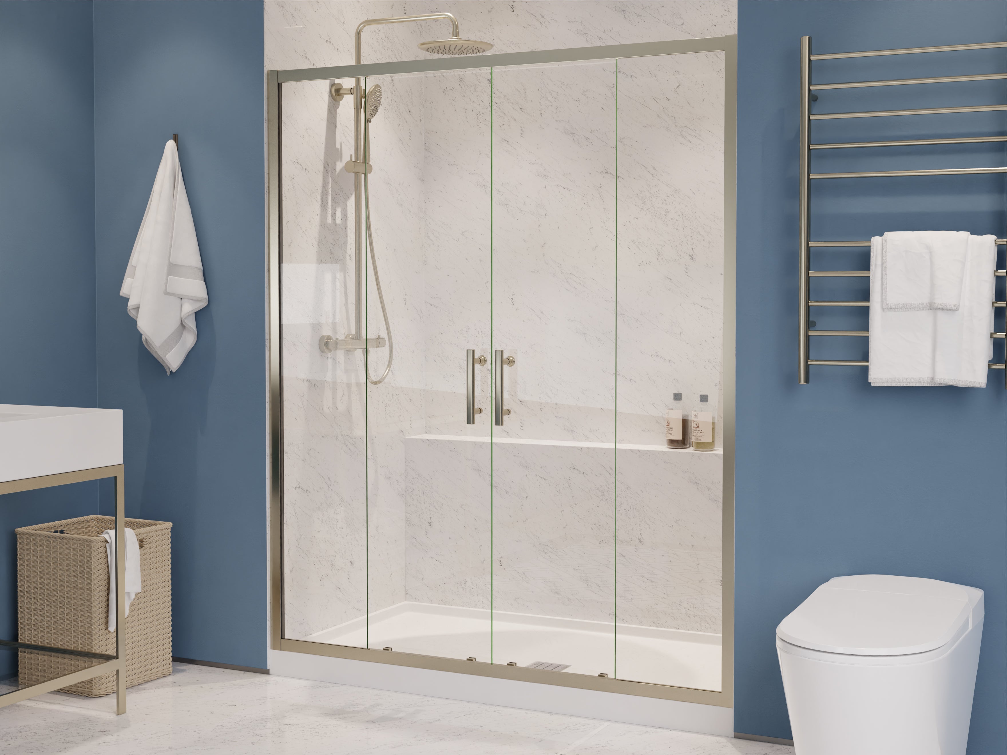 ANZZI Enchant 70-in. x 60.4-in. Framed Sliding Shower Door