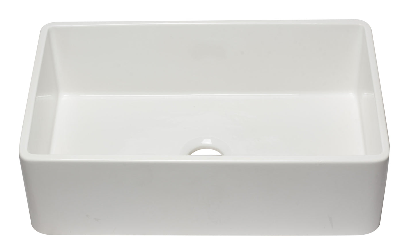 ALFI brand AB3320SB-W 33 inch White Reversible Single Fireclay Farmhouse Kitchen Sink