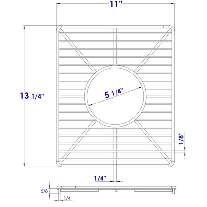 ALFI brand ABGR3618S Stainless steel kitchen sink grid for small side of AB3618DB. AB3618ARCH