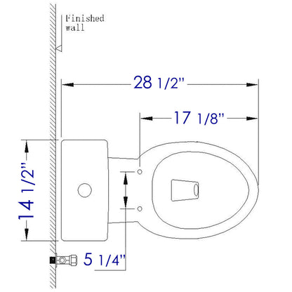 EAGO R-377SEAT Replacement Soft Closing Toilet Seat for TB377