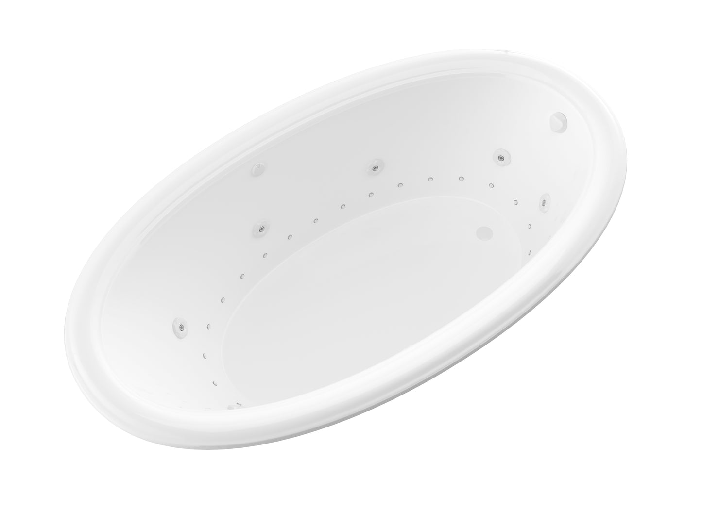 Atlantis Whirlpools Petite Deluxe Series 41.75 x 69.675in. Air and Whirlpool Jetted Bathtub in White