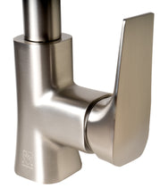 Load image into Gallery viewer, ALFI brand ABKF3889-BN Brushed Nickel Square Gooseneck Pull Down Kitchen Faucet