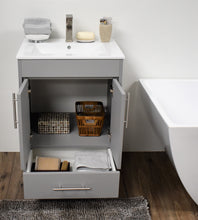Load image into Gallery viewer, Volpa USA Pacific 24&quot; Modern Soft Grey Bathroom Vanity MTD-3124G-14 FS