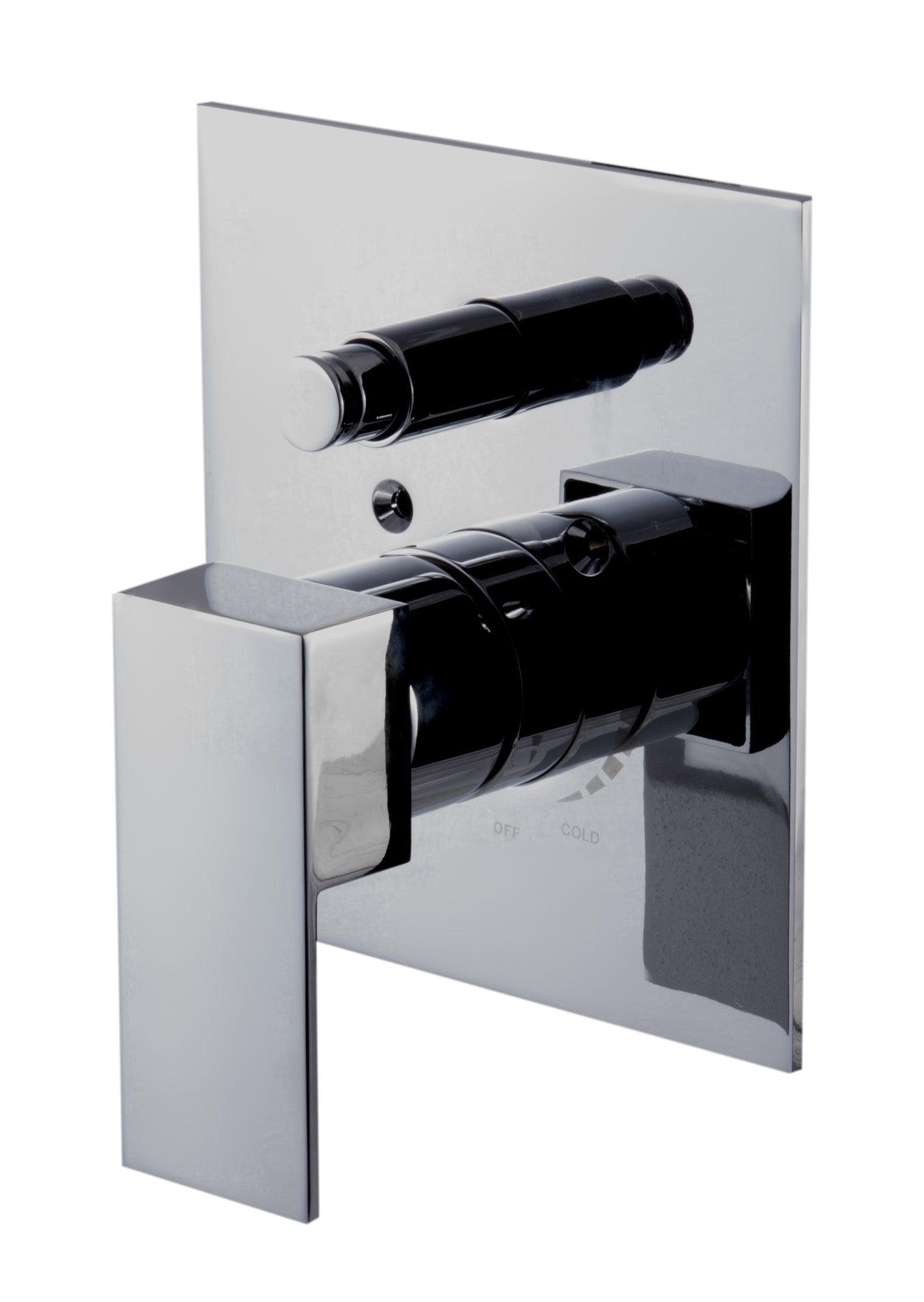 ALFI brand AB6801-PC Polished Chrome Modern Square Pressure Balanced Shower Mixer with Diverter