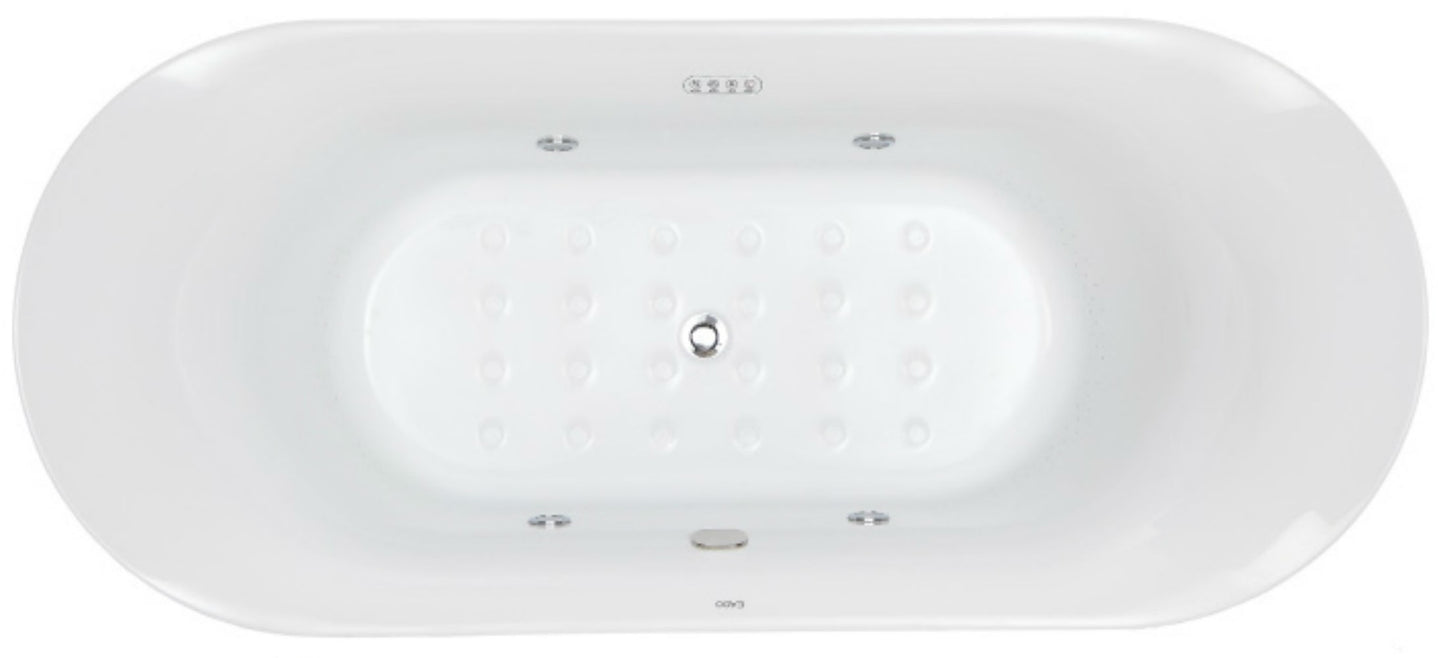 EAGO AM1900  74" White Free Standing Air Bubble Bathtub