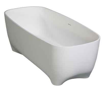 ALFI brand AB9980 67" White Matte Solid Surface Resin Bathtub