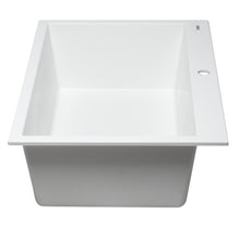 Load image into Gallery viewer, ALFI brand AB3322DI-W White 33&quot; Single Bowl Drop In Granite Composite Kitchen Sink