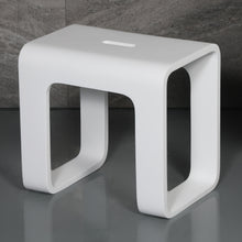 Load image into Gallery viewer, ALFI brand ABST99 White Matte Solid Surface Resin Bathroom / Shower Stool