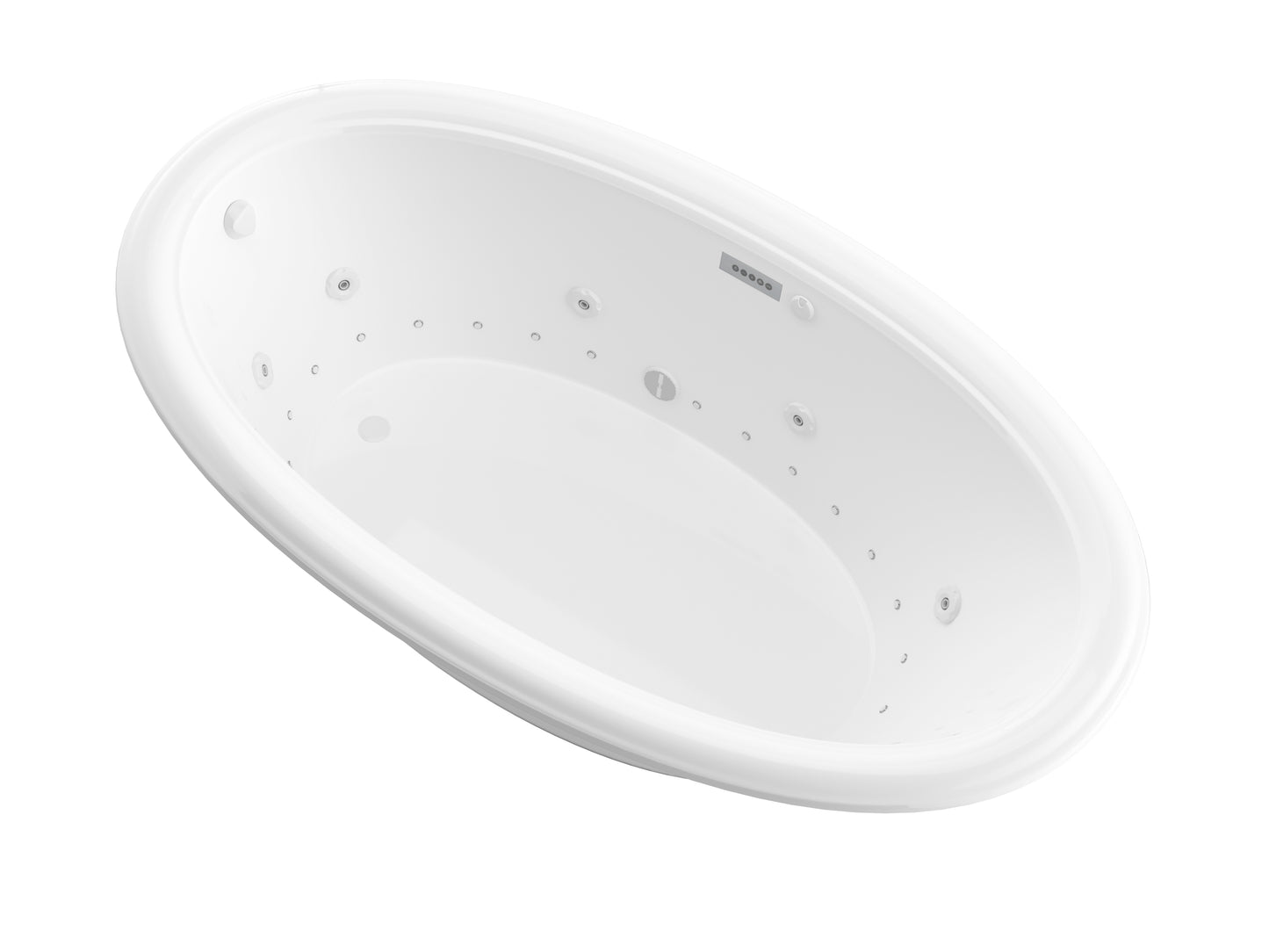 Atlantis Whirlpools Petite Deluxe Series 41.75 x 69.675in. Air and Whirlpool Jetted Bathtub in White