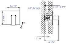 Load image into Gallery viewer, ALFI brand AB6701-BN Brushed Nickel Modern Square Pressure Balanced Shower Mixer