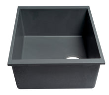 Load image into Gallery viewer, ALFI brand AB2420UM-T Titanium 24&quot; Undermount Single Bowl Granite Composite Kitchen Sink
