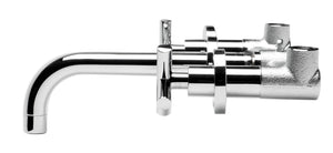 ALFI brand AB1035-PC Polished Chrome 8" Widespread Wall-Mounted Cross Handle Faucet