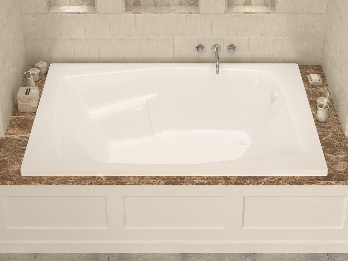 Atlantis Whirlpools Caresse 54 x 72 Rectangular Soaking Bathtub 5472CS