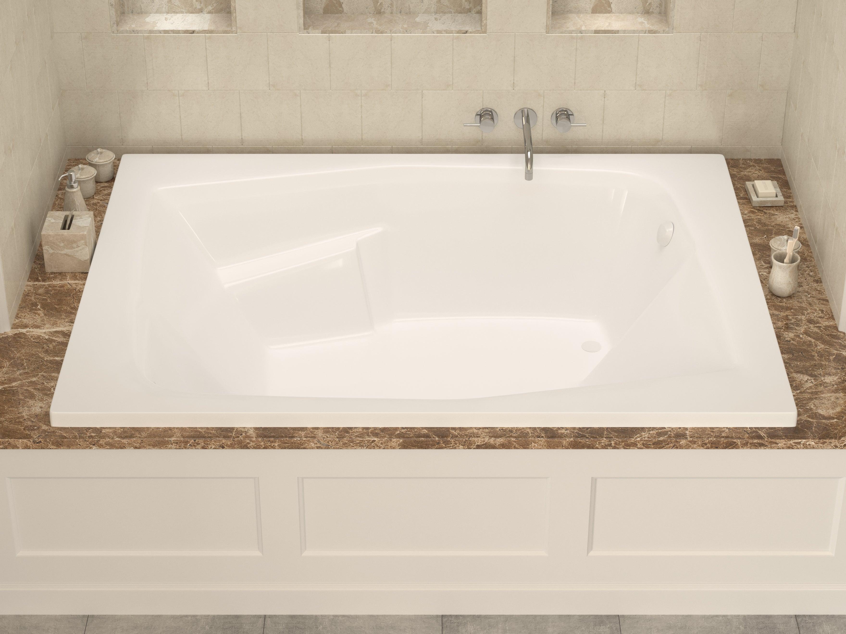 Atlantis Whirlpools Caresse 54 x 72 Rectangular Soaking Bathtub 5472CS