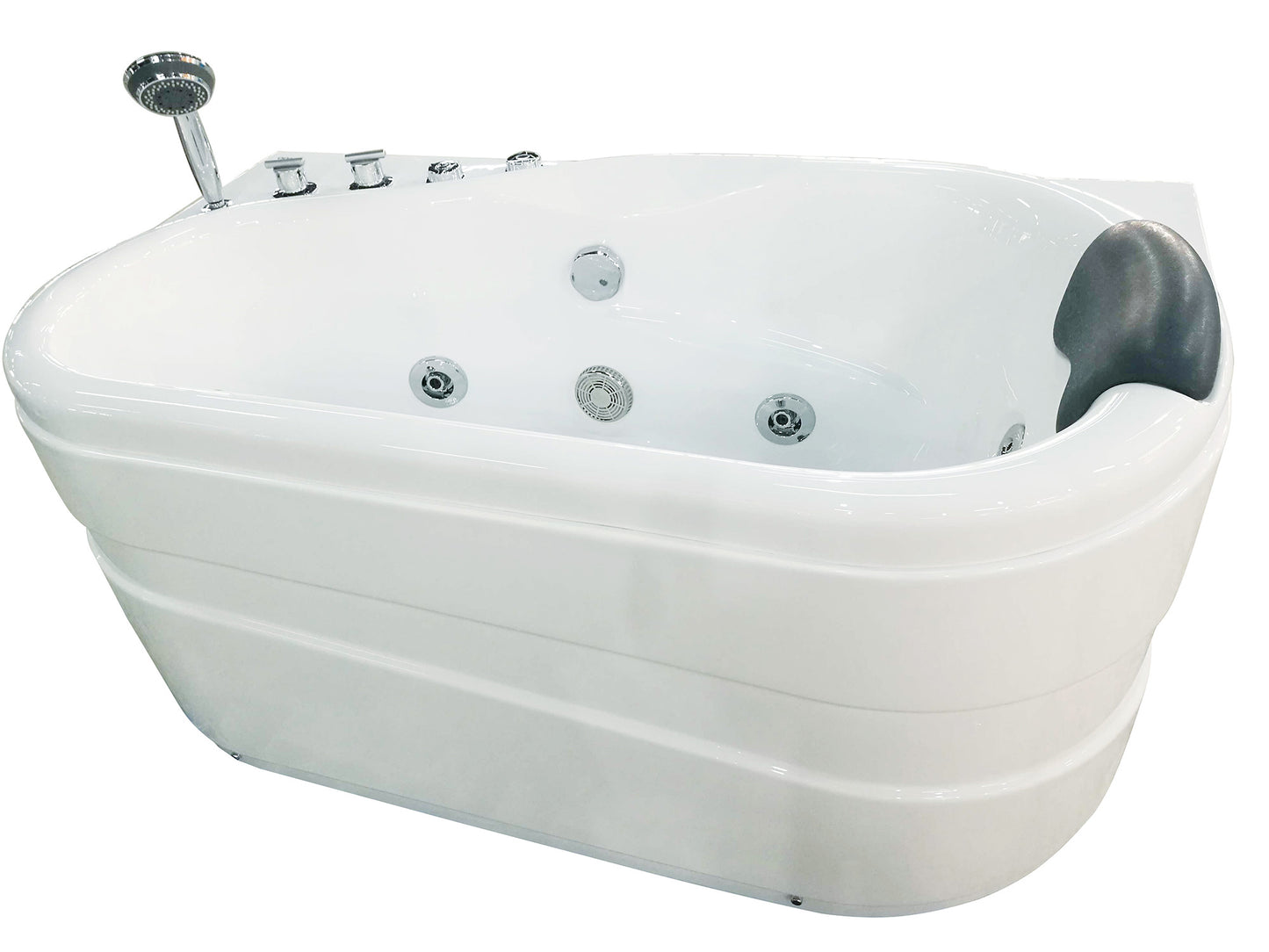 EAGO AM175-L  5'' White Acrylic Whirlpool Bathtub - Drain on Right