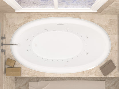 Atlantis Whirlpools Petite Deluxe Series 41.75 x 69.675in. Air and Whirlpool Jetted Bathtub in White