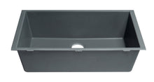 Load image into Gallery viewer, ALFI brand AB3322UM-T Titanium 33&quot; Single Bowl Undermount Granite Composite Kitchen Sink