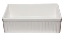 Load image into Gallery viewer, ALFI brand AB532-W 33&quot; White Single Bowl Fluted Apron Fireclay Farm Sink