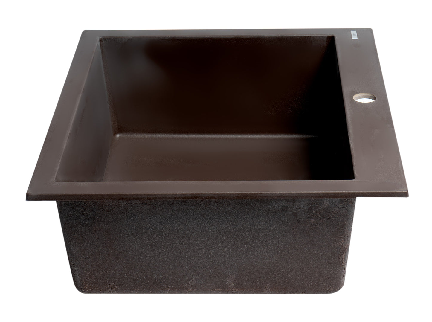 ALFI brand AB2420DI-C Chocolate 24" Drop-In Single Bowl Granite Composite Kitchen Sink