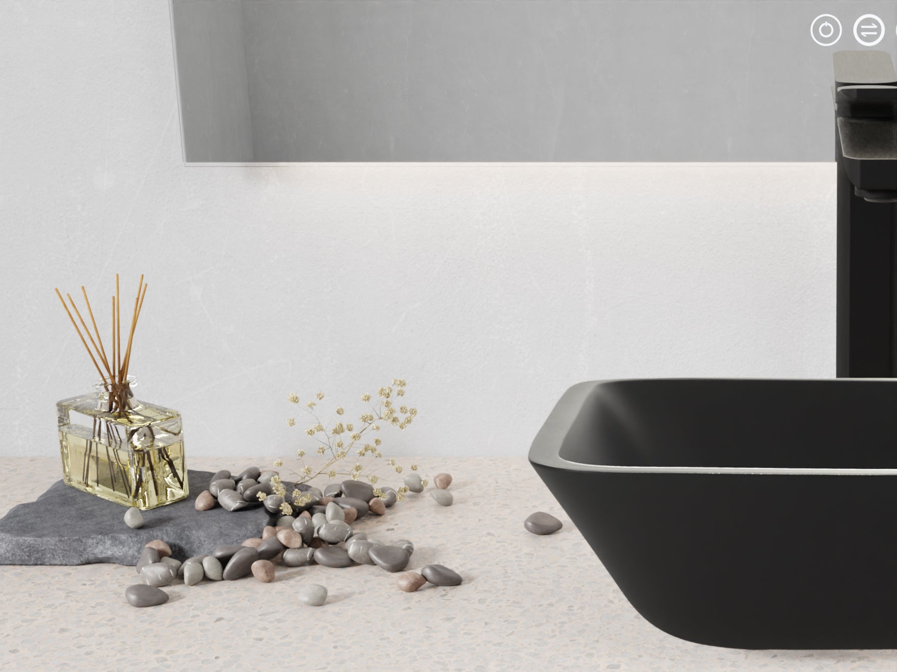 Innovio Rectangle Glass Vessel Bathroom Sink