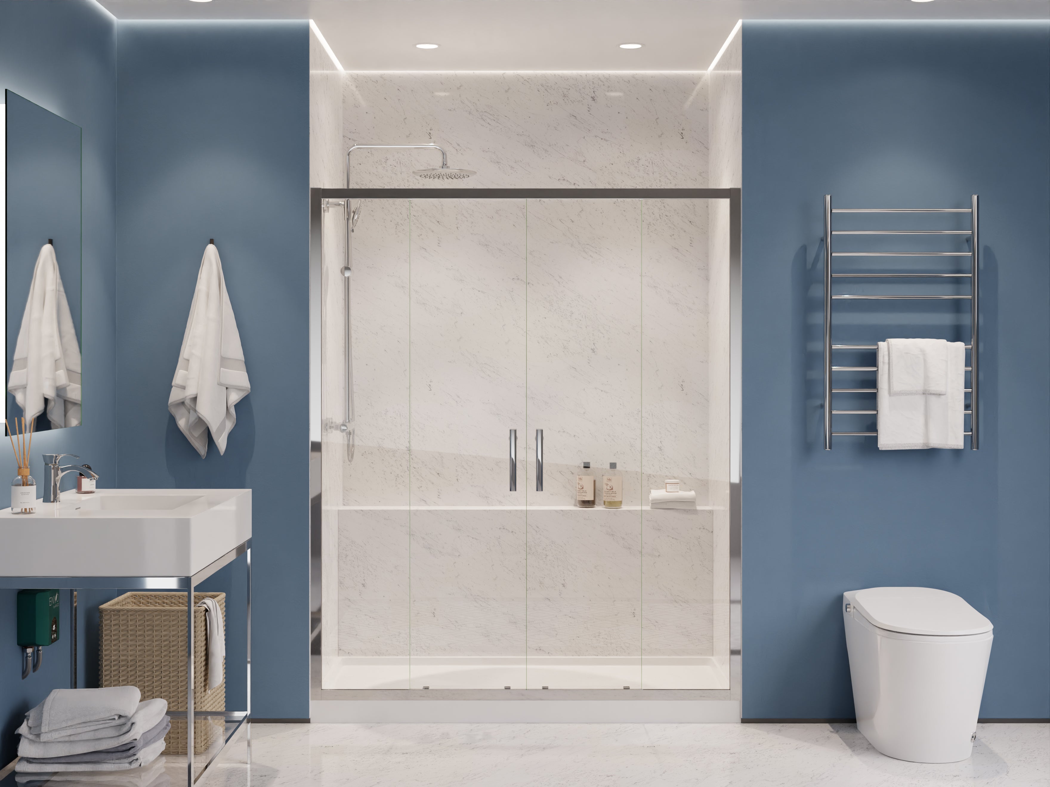 ANZZI Enchant 70-in. x 60.4-in. Framed Sliding Shower Door