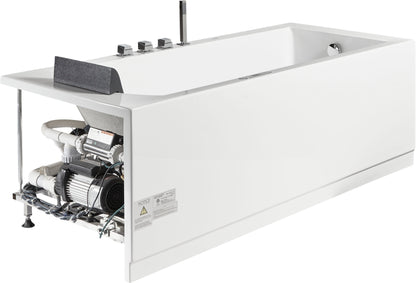 EAGO AM154ETL-R6 6 ft Acrylic White Rectangular Whirlpool Bathtub w Fixtures