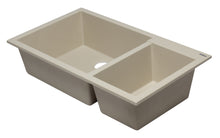Load image into Gallery viewer, ALFI brand AB3319UM-B Biscuit 34&quot; Double Bowl Undermount Granite Composite Kitchen Sink