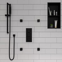 Load image into Gallery viewer, ALFI brand AB7606-BM Black Matte Square Sliding Rail Hand Shower Set