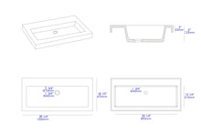 Load image into Gallery viewer, ALFI brand ABCO40TR 40&quot; Solid Concrete Trough Sink for the Bathroom